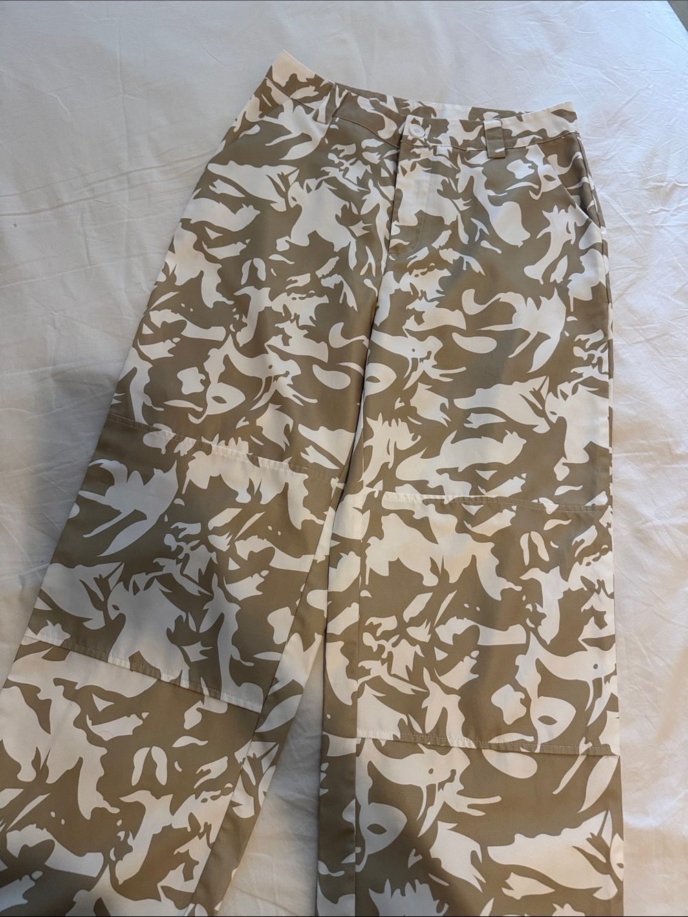 Women’s Green and White Cargo Pants